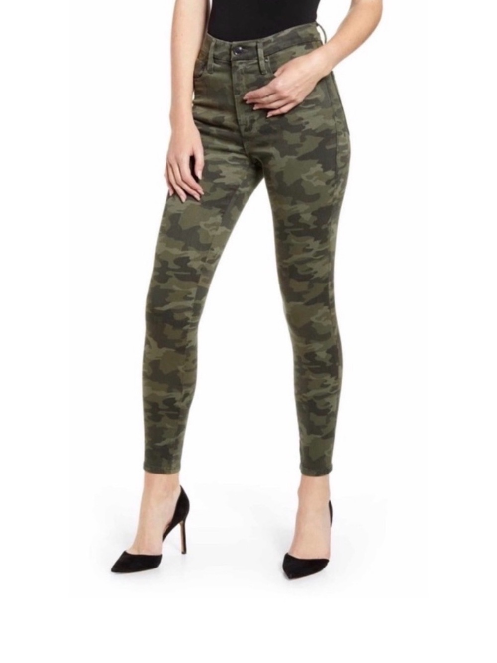 Good American Good Waist Camo Skinny Jeans